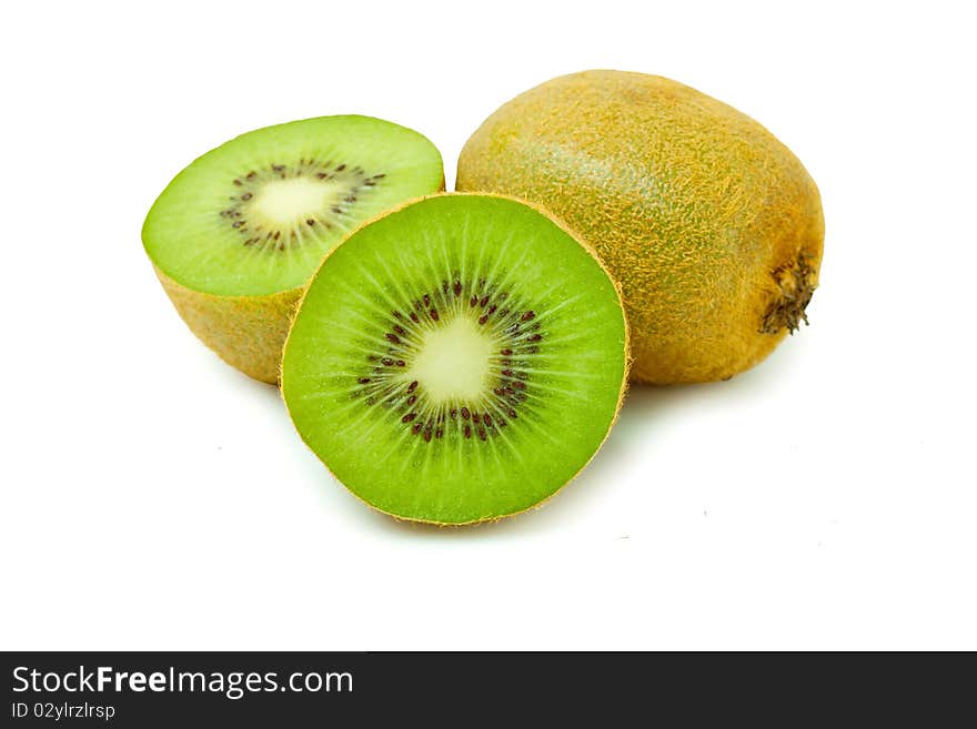 Kiwis isolated on white background