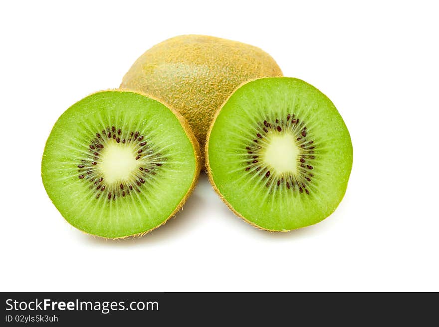 Kiwis isolated on white background