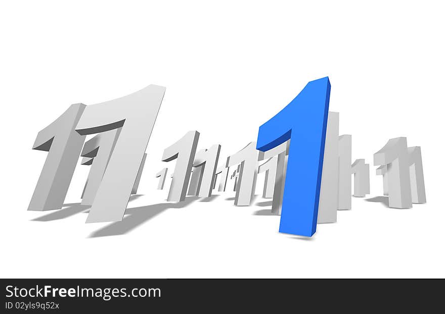 Group of number on white background. Group of number on white background