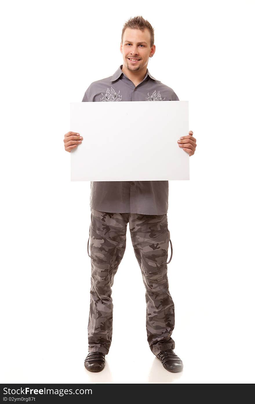 Handsome Man With Board