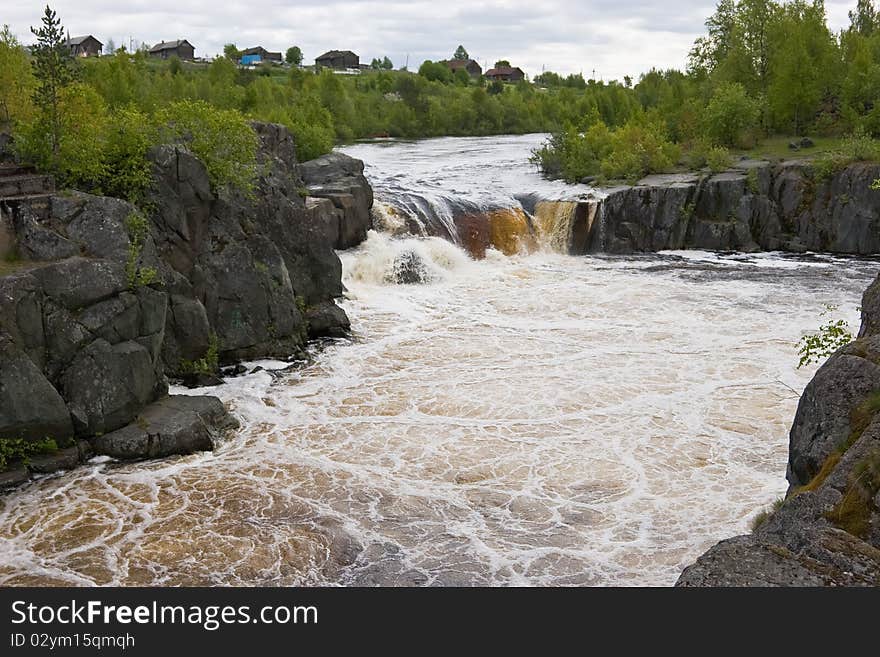 Voitsky Padun waterfall on Lower Vyg river