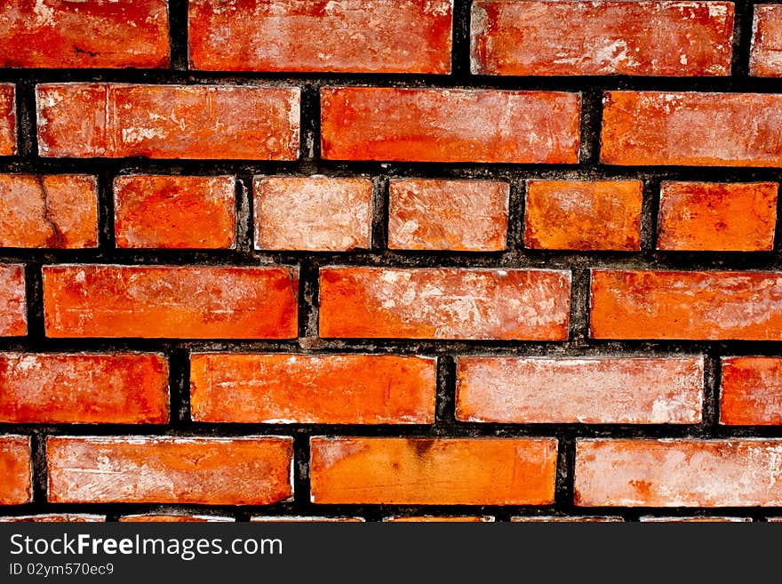 Red brick stack in a row with the rules. Red brick stack in a row with the rules.