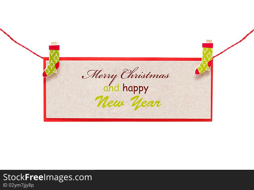 Christmas greeting card with text