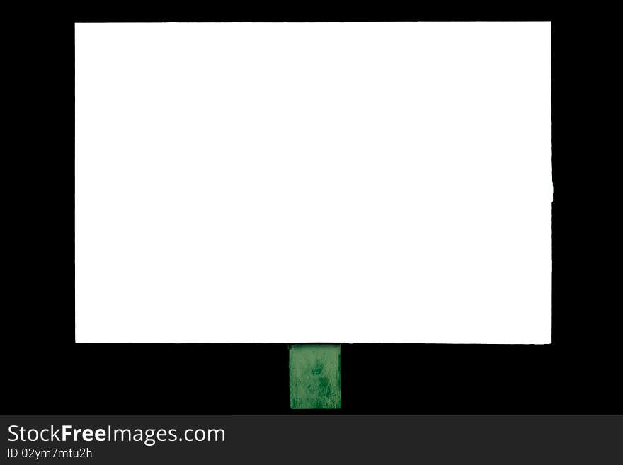 Banner on a white background isolated on black