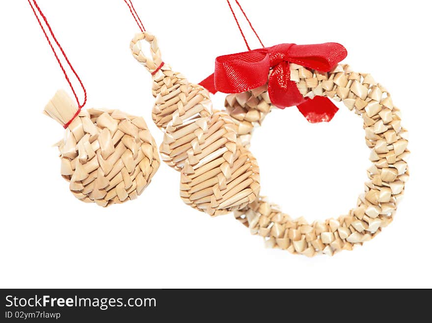 Christmas straw decorations