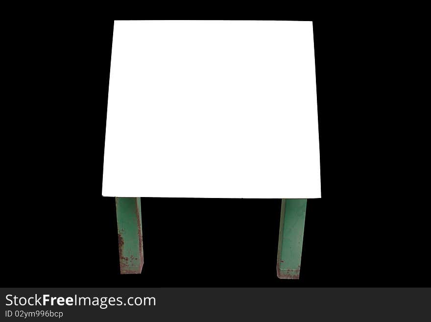 Banner on a white background isolated on black