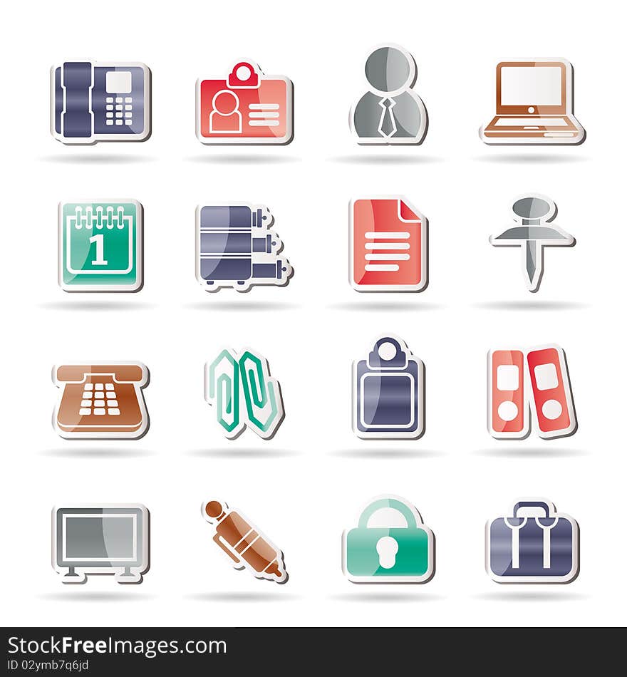 Business and Office icons - icon set