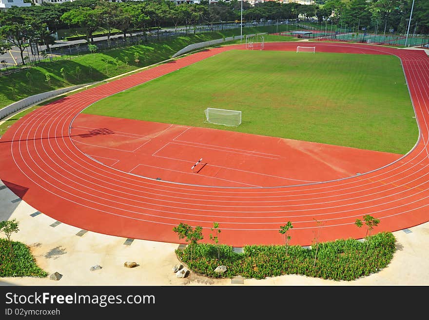 Small Stadium With Running Track