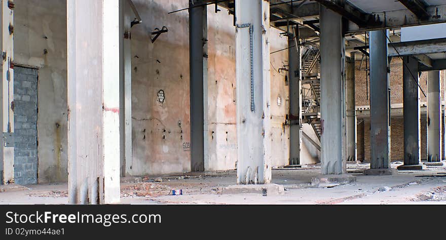 Ruins of a very heavily polluted industrial factory, the place was known as one of the most polluted towns in Europe.