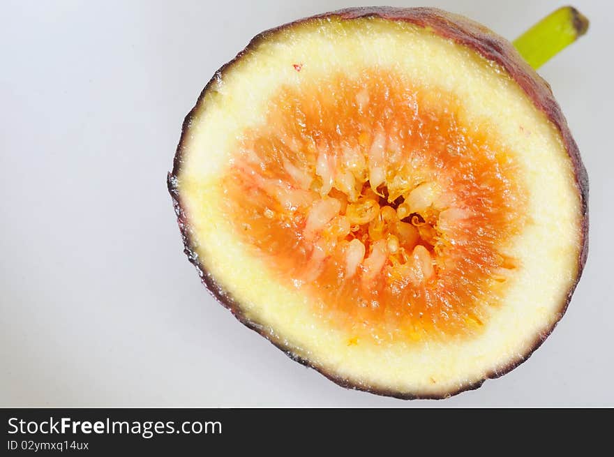 Cut fig to show texture