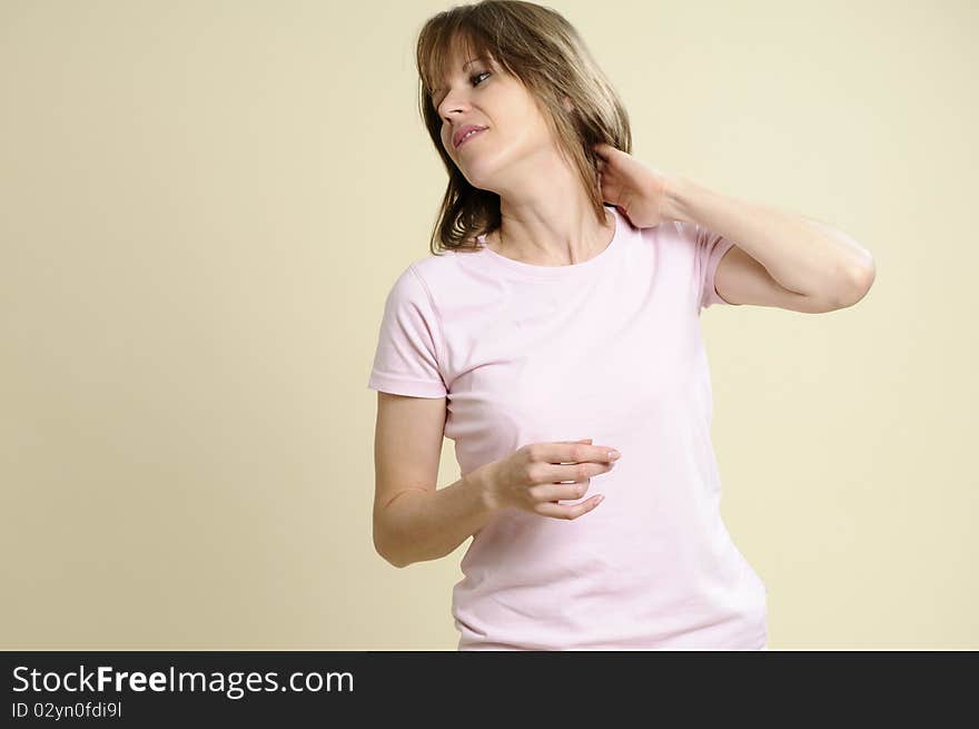 Woman suffering from headache