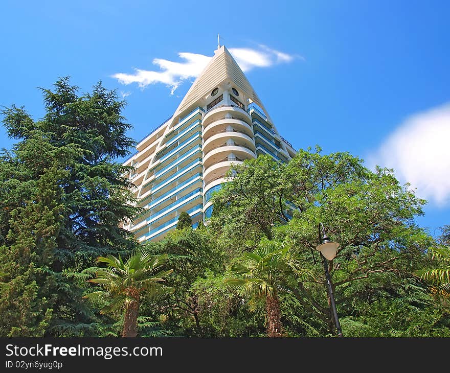 High building in Yalta, Crimea, Ukraine