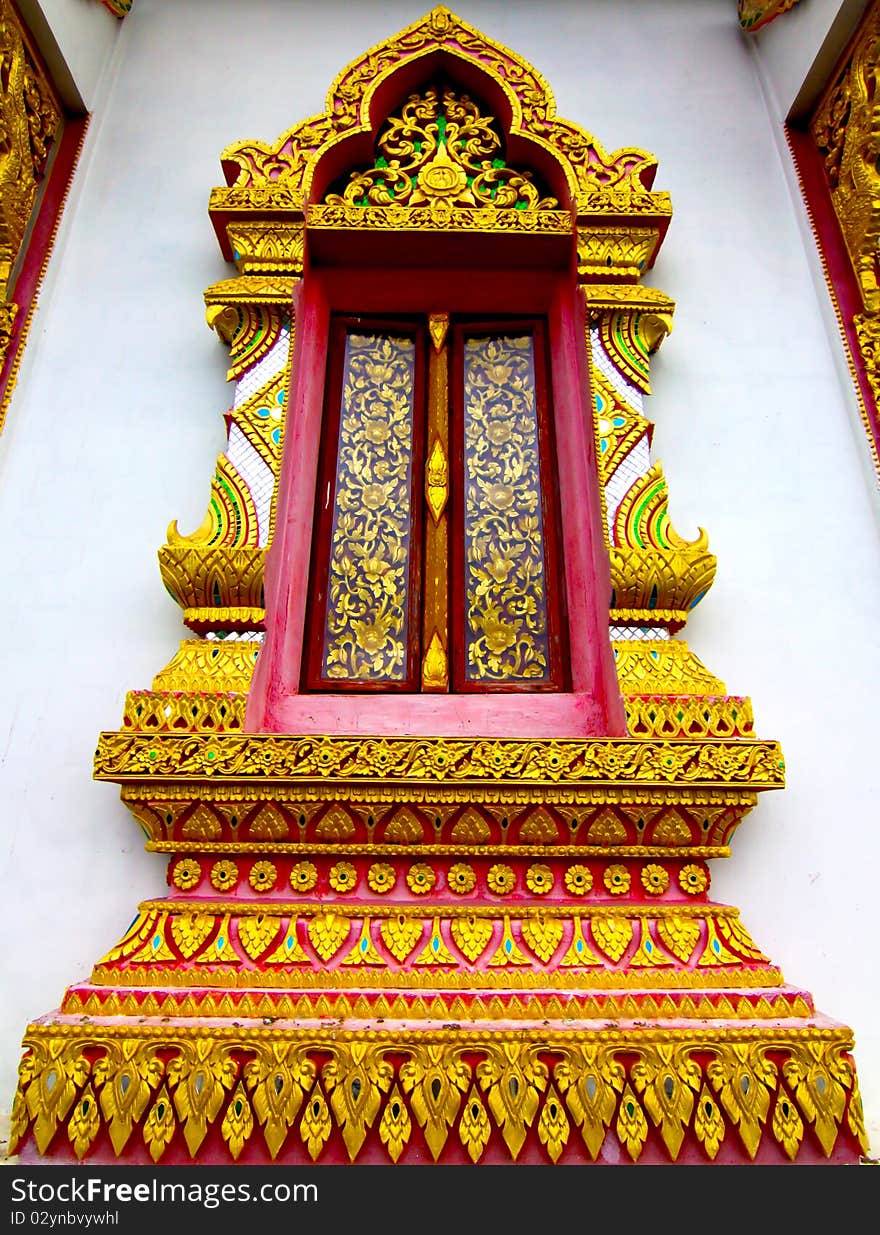 Thai temple art and windows.