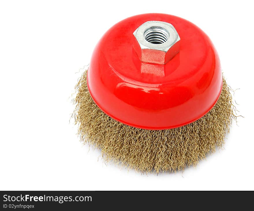 Wire brush isolated on a white background