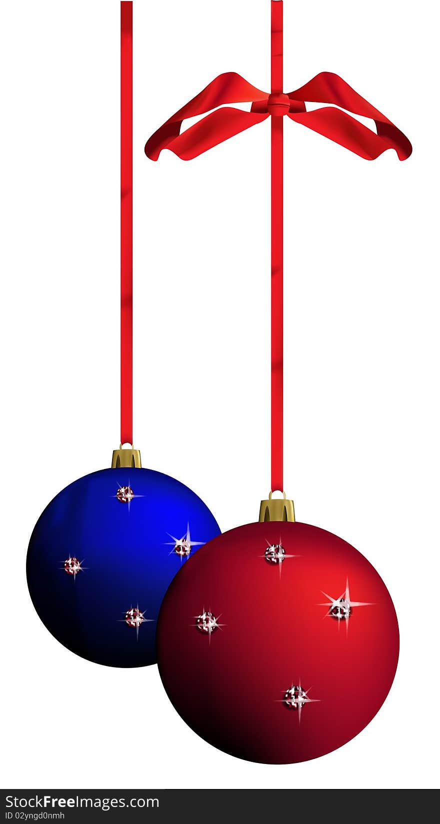 Vector Christmas balls, red nad blue. Vector Christmas balls, red nad blue