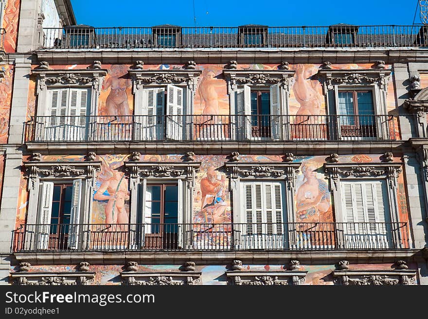 Painting at Casa Panaderia, Madrid. Spain