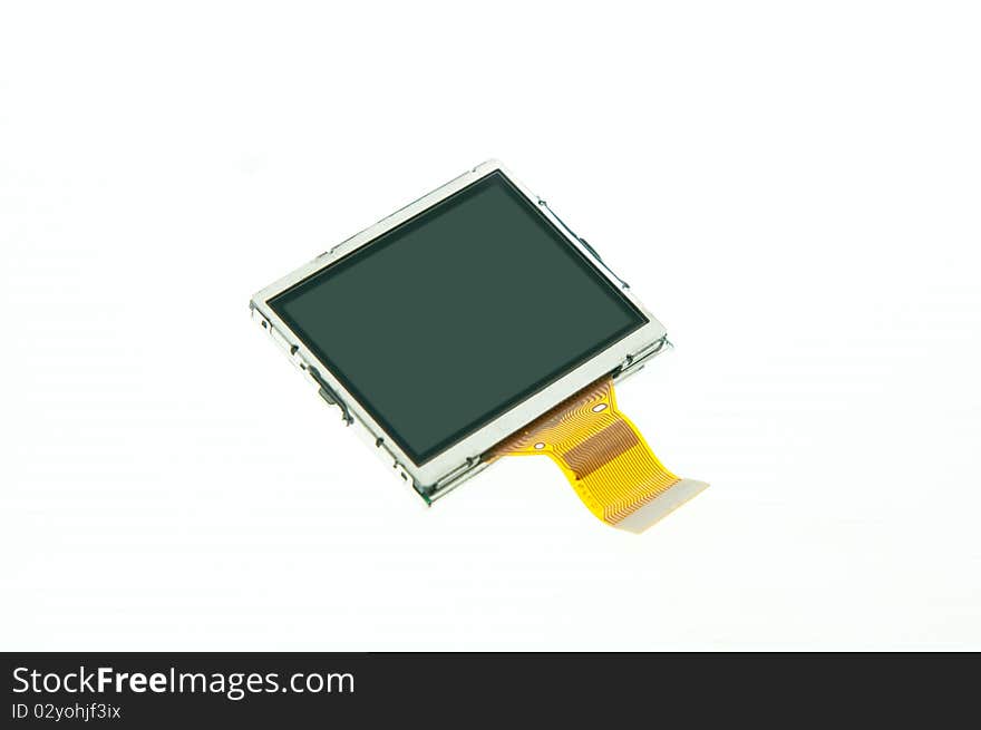 LCD screen for digital camera isolated on white