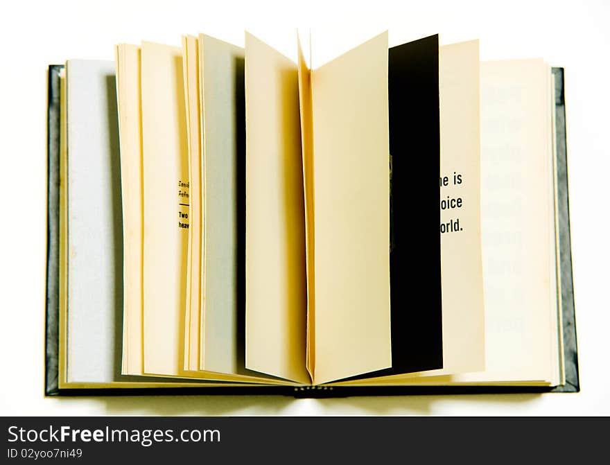 Opened book on white background. Opened book on white background