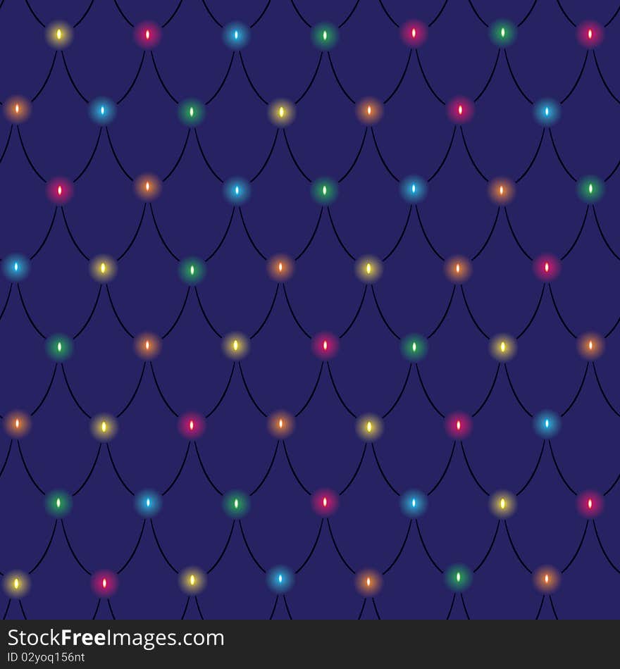 Seamless shining color garland for your artwork