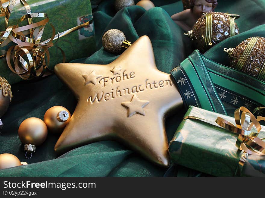 Star with the inscription Merry Christmas