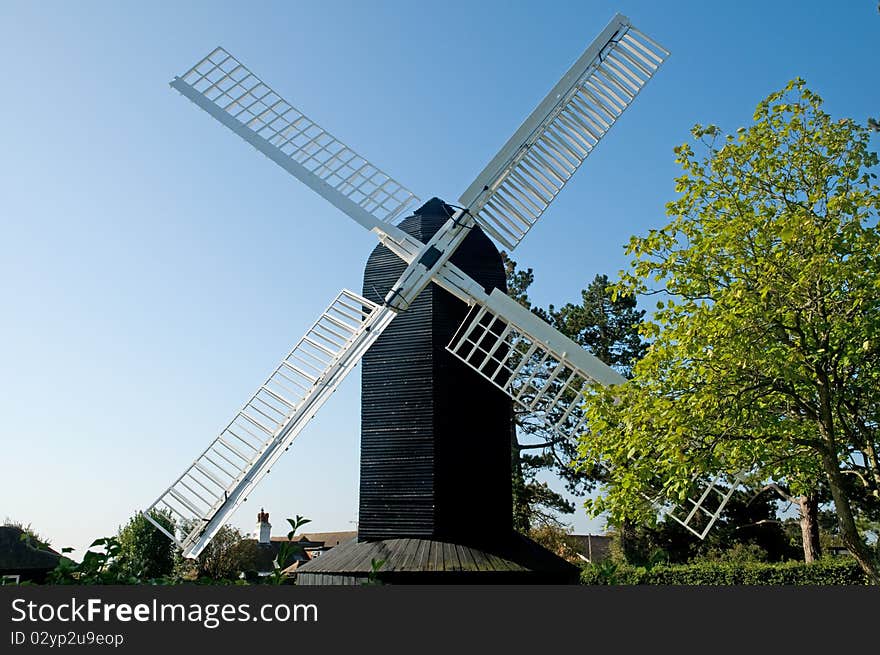 The restored windmill at high salvington  in east sussex in england. The restored windmill at high salvington  in east sussex in england