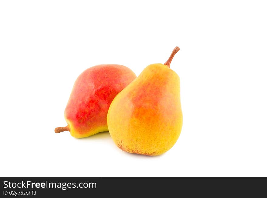 Pears isolated on white.