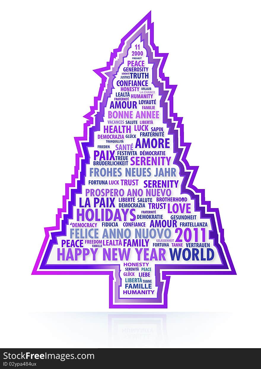 The tree of magic words of the New Year