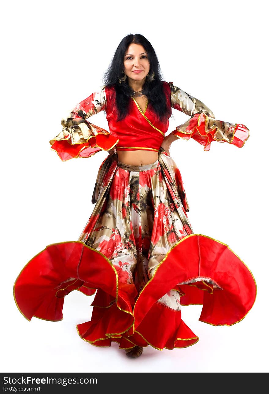 Woman Dance In Gipsy Costume