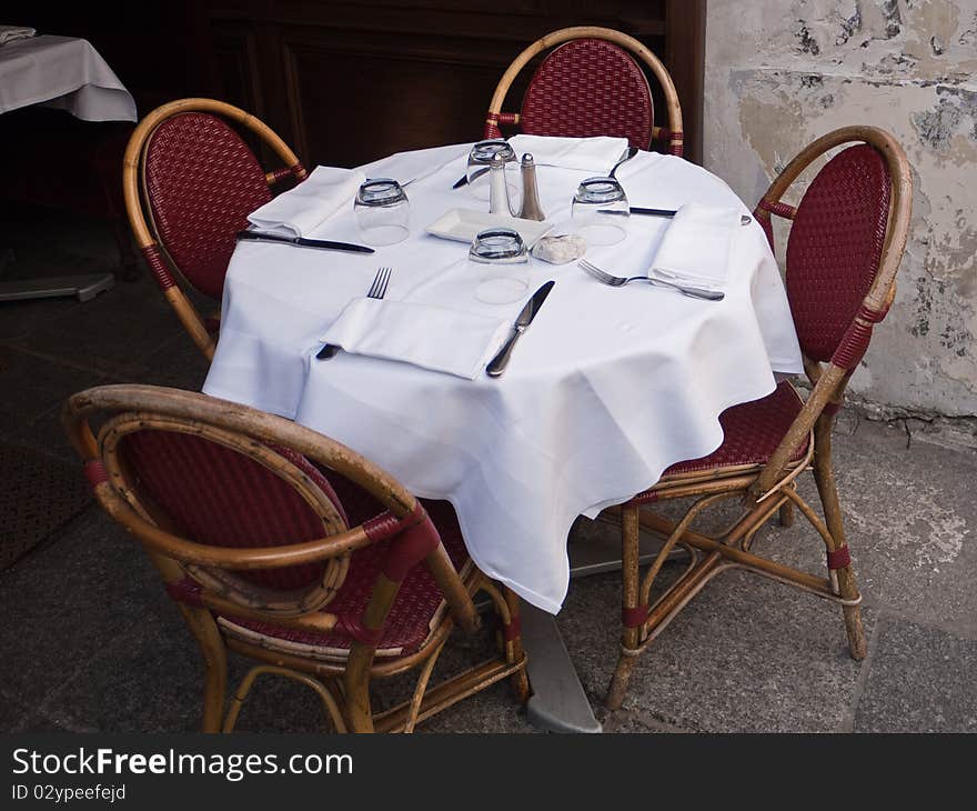 Paris small outdoor cafe