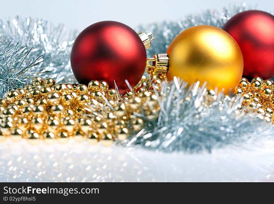 Christmas decorated on a white background