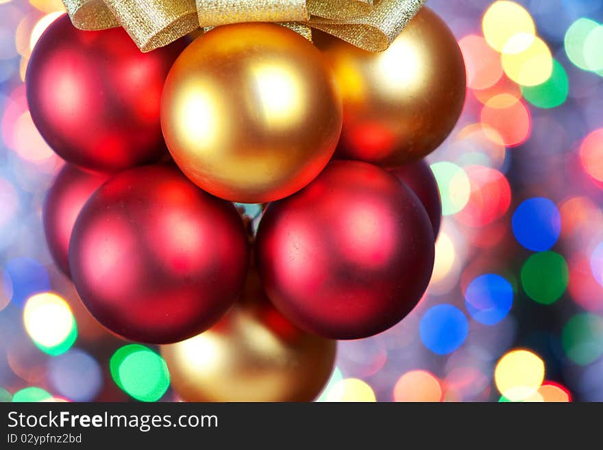 Christmas decorated on a background