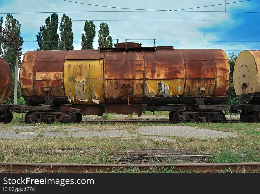 Train Transports Old Tanks