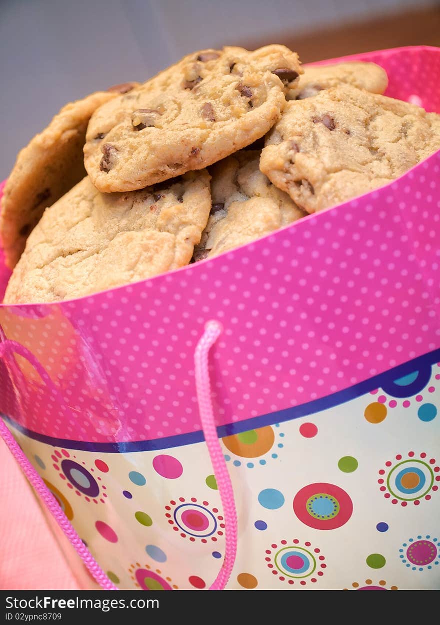 Chocolate chip cookies fresh from the oven. Chocolate chip cookies fresh from the oven