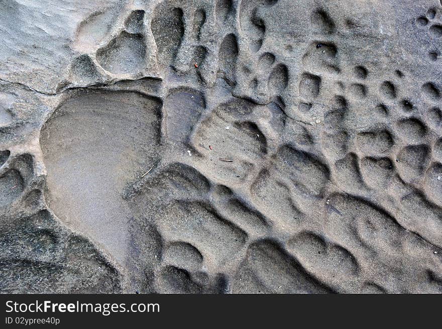 Abstract closeup of eroded texture on the beach. Abstract closeup of eroded texture on the beach