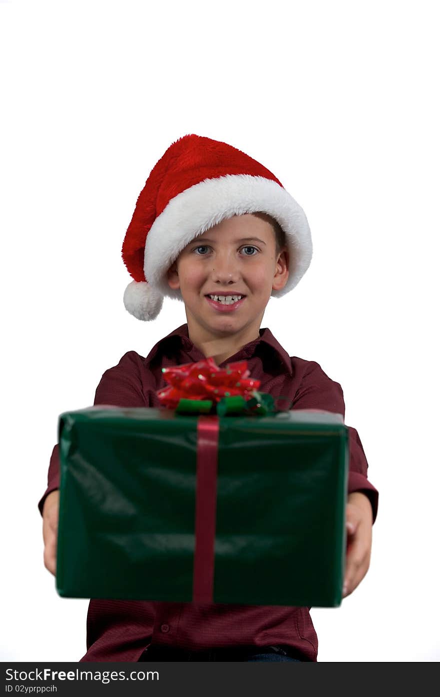 Boy Giving A Present