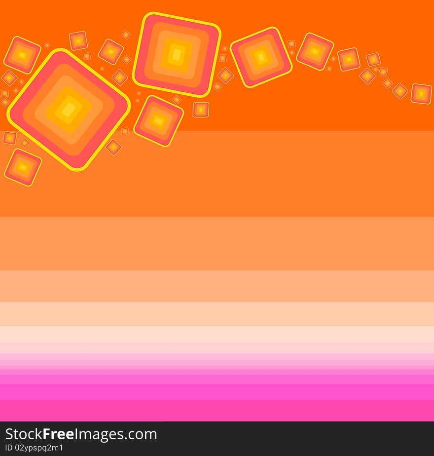 Abstract geometric optical image with warm colors.