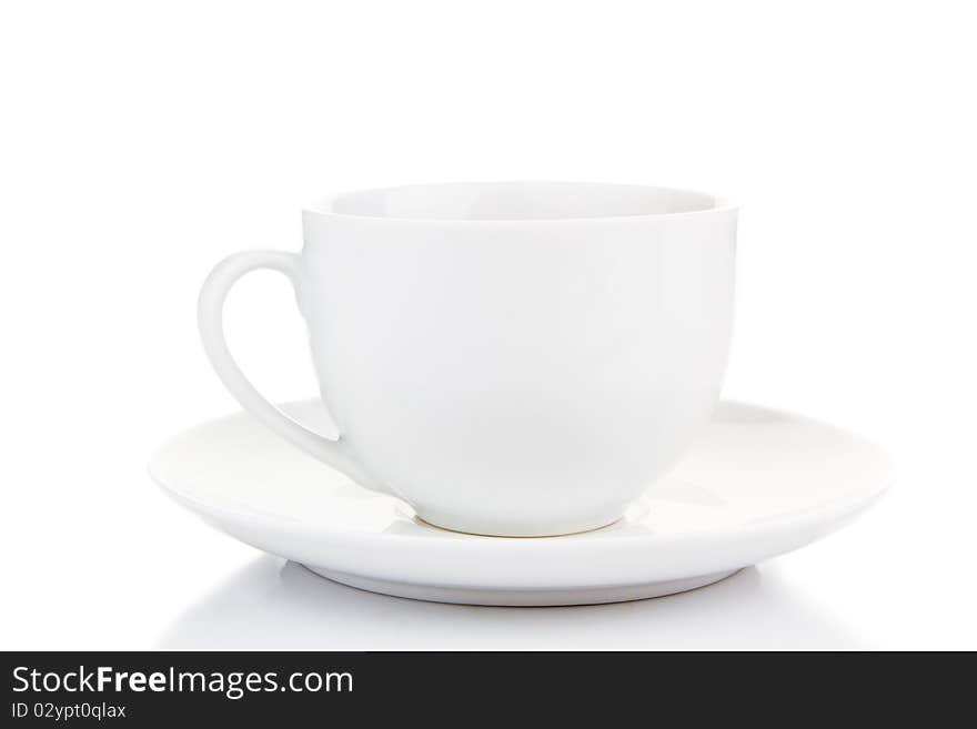 Coffee cup on white background