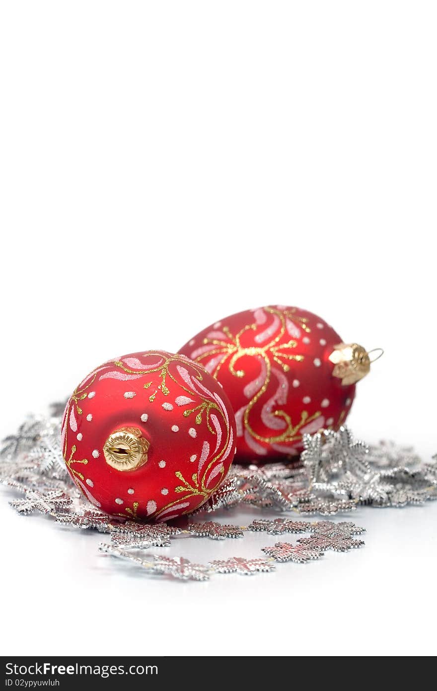 Christmas balls isolated on a white background