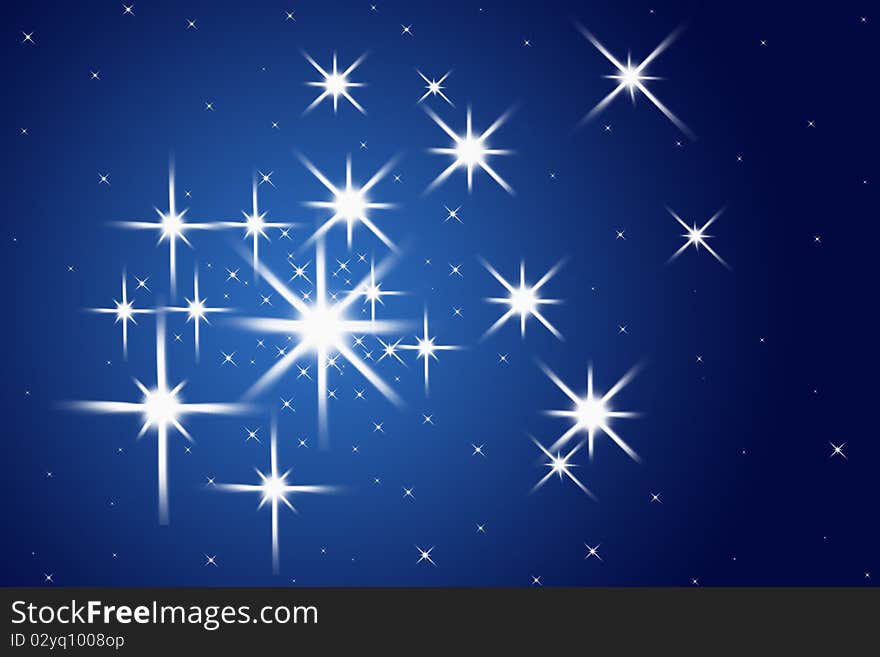 Blue stars graphic and background