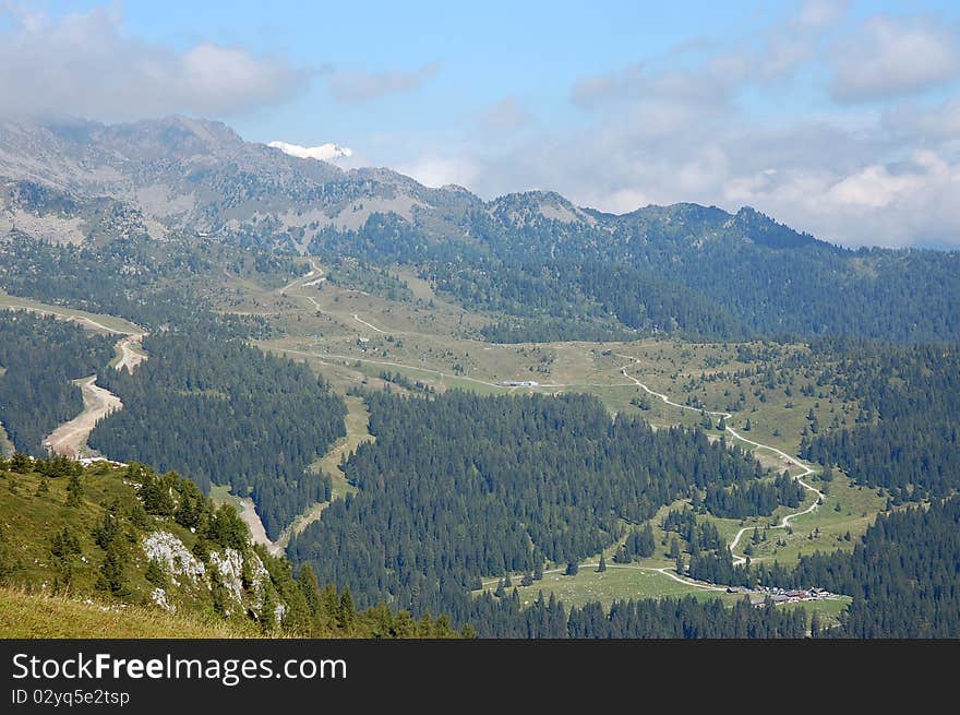 Scenic mountain landscape in South Tirol. Scenic mountain landscape in South Tirol.