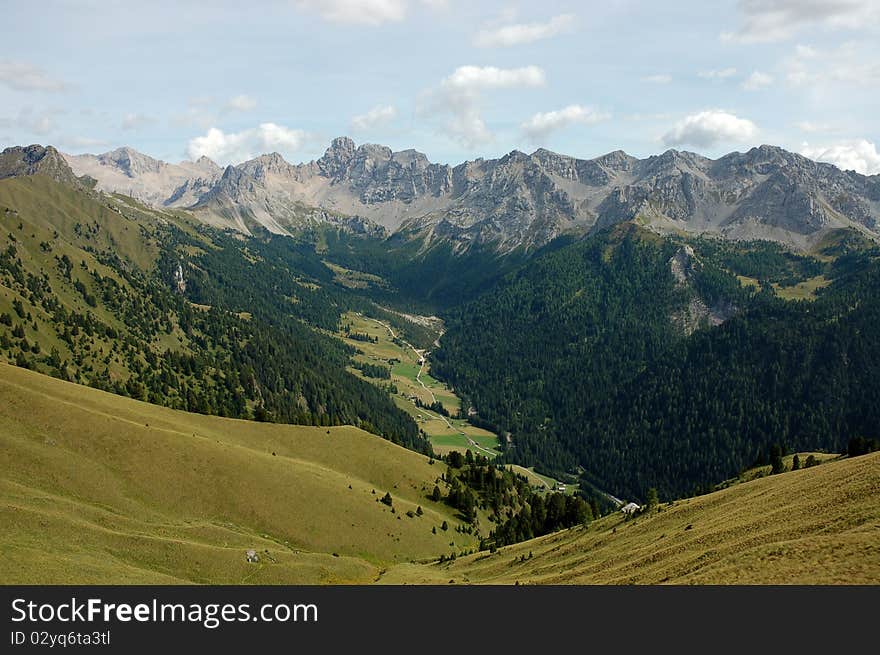 Scenic mountain landscape in South Tirol. Scenic mountain landscape in South Tirol.