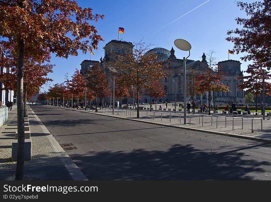 Street in the city center of Berlin