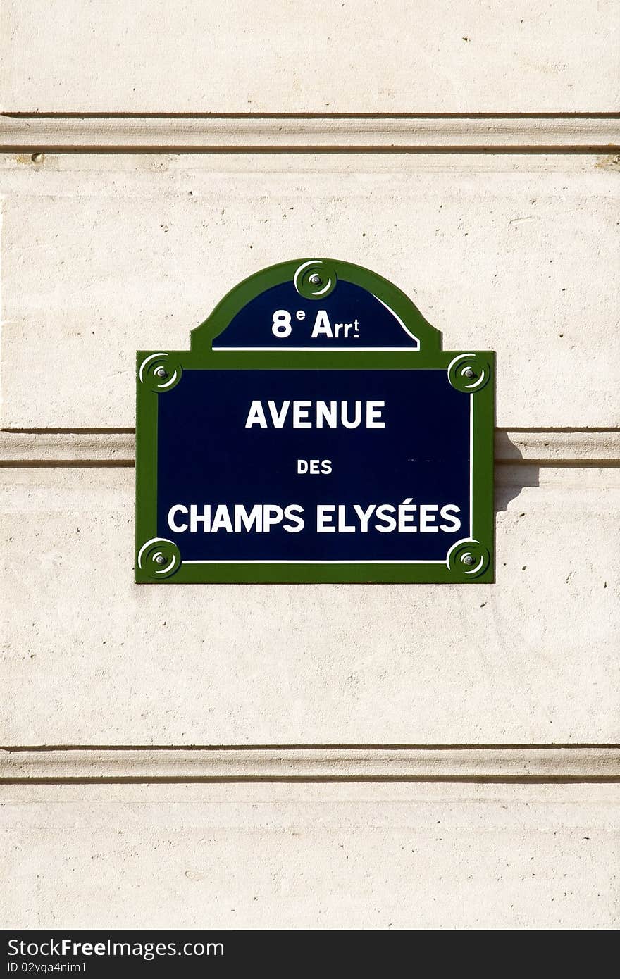 A street sign - Paris, France. A street sign - Paris, France