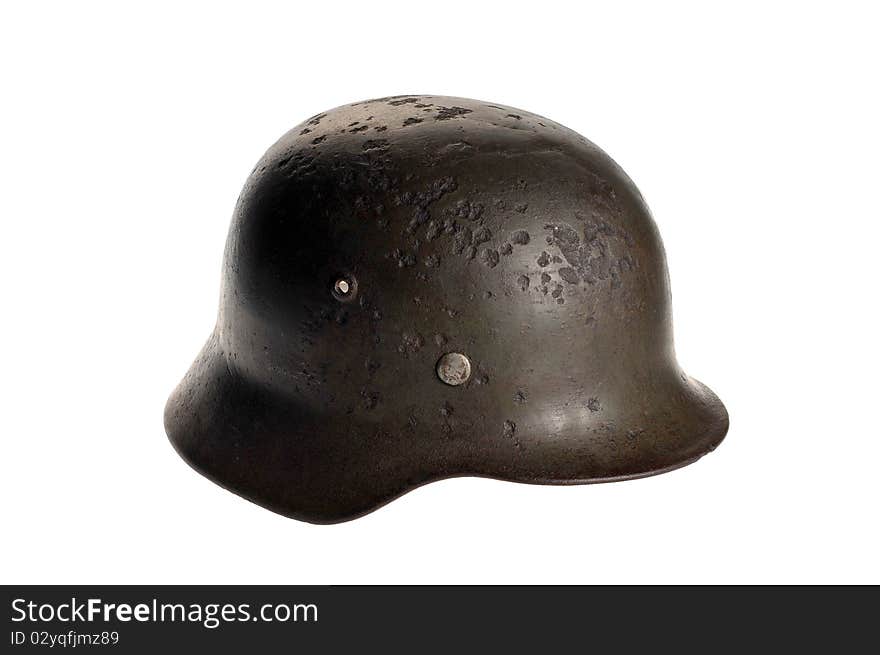 Rusty German battle helmet