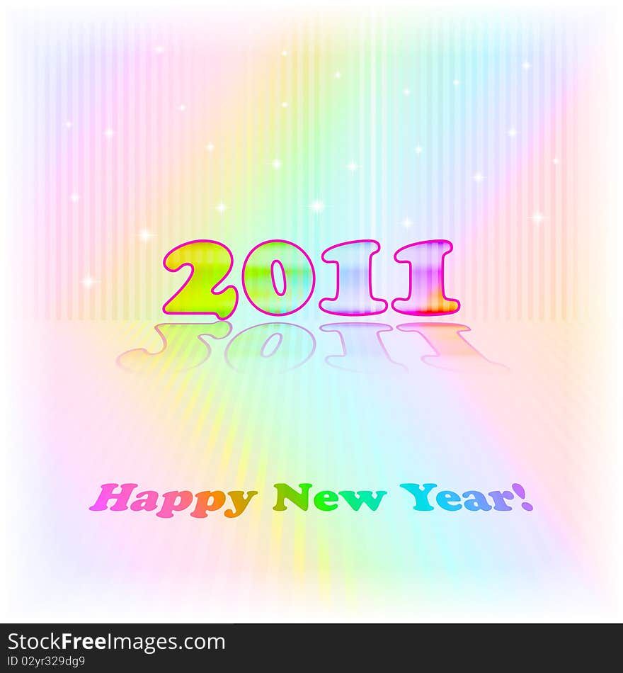 Festive congratulation on New year 2011. Vector. Festive congratulation on New year 2011. Vector