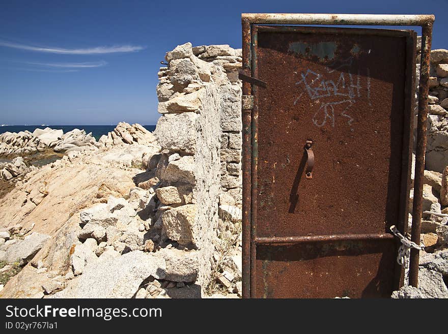 Ruins Of A Bunker On The Coast Of Sardinia