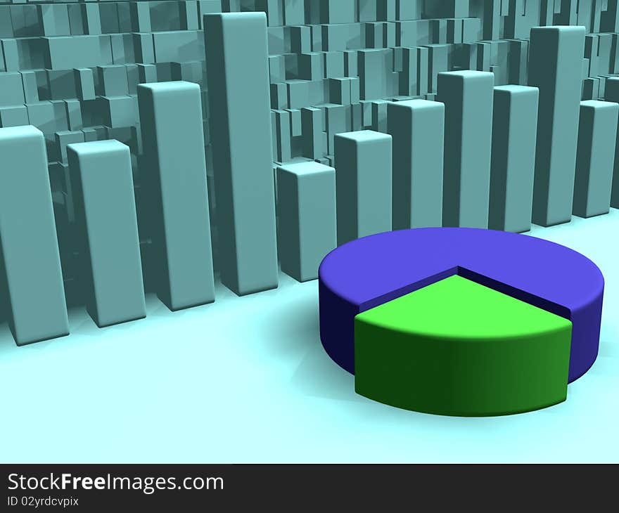 The background image with 3d diagrams