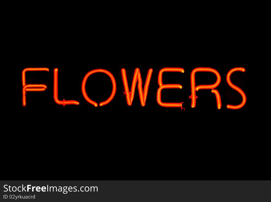 Flowers neon sign