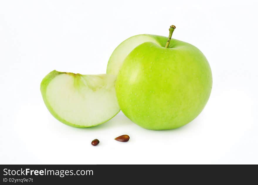 Green apple isolated on white background