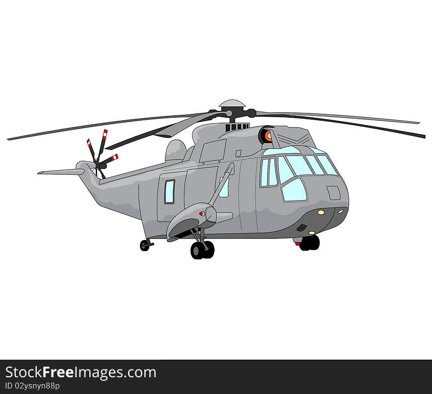 Cargo Helicopter Illustration